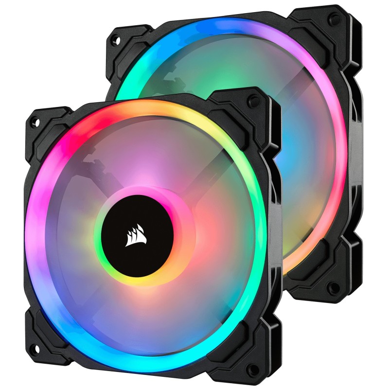 LL Series LL140 RGB Dual Light Loop - Gehauselufter - 140 mm - weis, Blau, Ge...